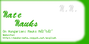 mate mauks business card